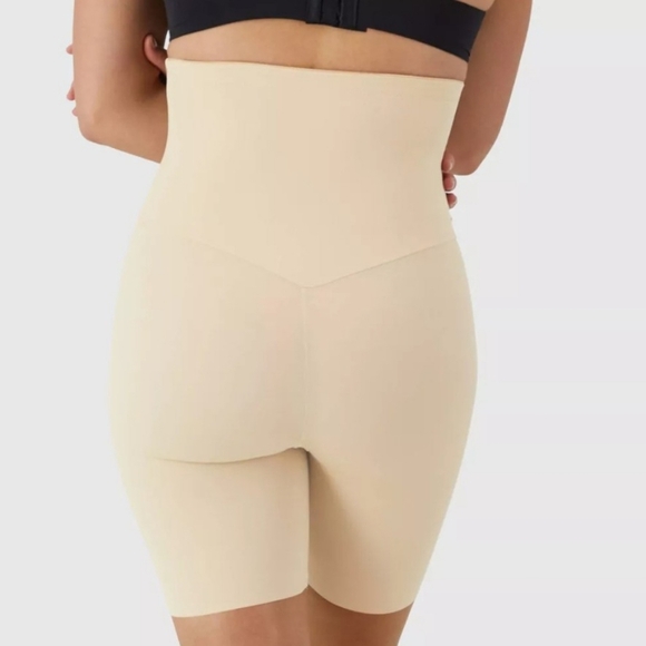 Maidenform Beige High Waist Firm‎ Thigh Slimmer Shaping Shorts Sz 3XL Plus NEW - Picture 2 of 14